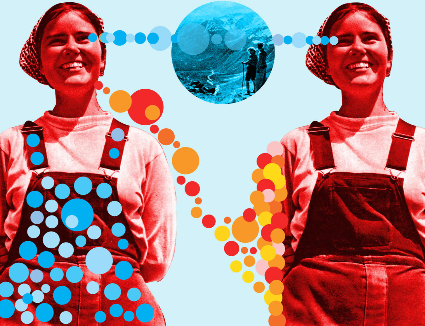 Red &amp; Blue Collage